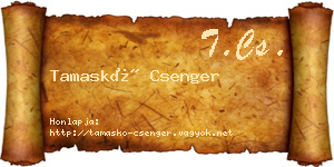 Tamaskó Csenger névjegykártya